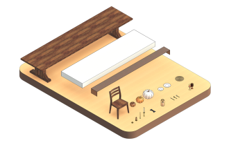Free Revit Download – Thanksgiving Table Assembly – BIMsmith Market